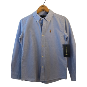 US Polo Assn Light Blue Polo Shirt, Youth Large,‎ NEW